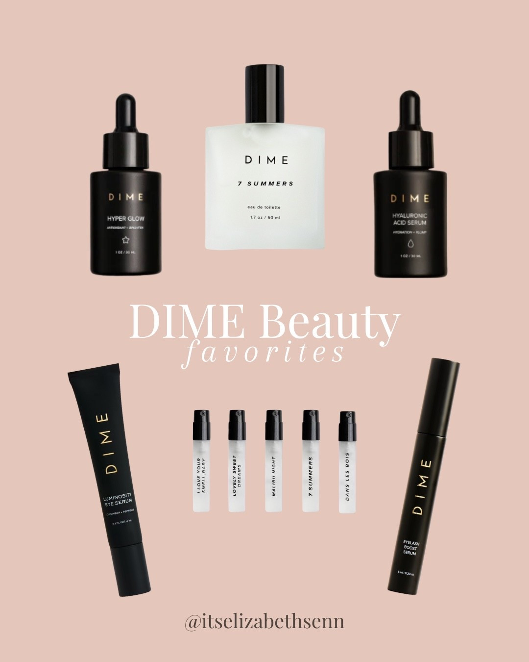 Clean skincare + fragrance staples I keep repurchasing✨ 

Sharing my favorite DIME Beauty products all in one place — Hyper Glow Vitamin C Serum, Hyaluronic Acid Serum, Eyelash Boost Serum, Luminosity Eye Serum, 7 Summers perfume, and the perfume sampler set. And they are all available @ulta!

// vitamin c serum // hyaluronic acid // eyelash serum // clean beauty finds // lowtox beauty // skincare routine // glowing skin // perfume lover // everyday fragrance // beauty favorites // mom beauty finds // Ulta beauty finds // 

#LTKselfcare #LTKBeauty
