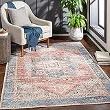 Artistic Weavers Suri Vintage Washable Area Rug 5'3" x 7'3", Rust/Blue | Amazon (US)