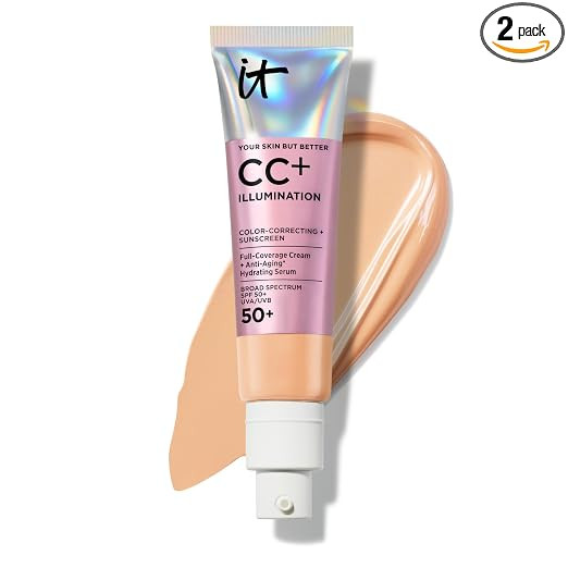 IT Cosmetics CC+ Cream Illumination SPF 50+ - Radiant Full Coverage Foundation Color Corrector, H... | Amazon (US)