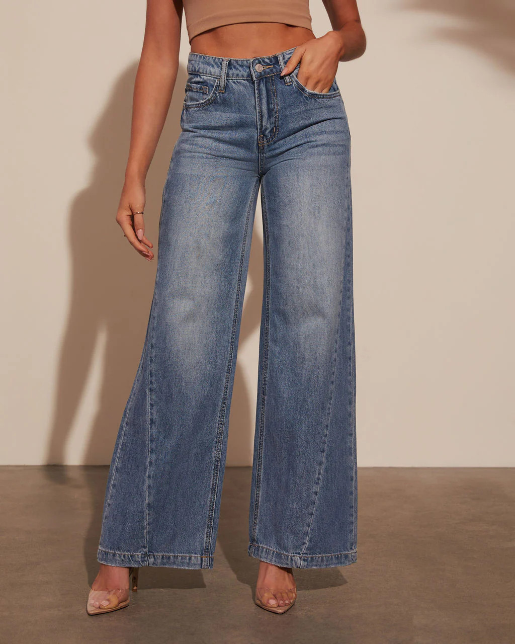 Jayde High Rise Wide Leg Jeans | VICI