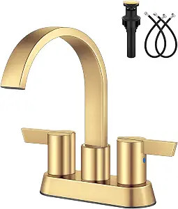 Aolemi Bathroom Faucets for Sink 3 Hole,4 Inch Centerset Waterfall Faucet 2 Handle for Bathroom S... | Amazon (US)