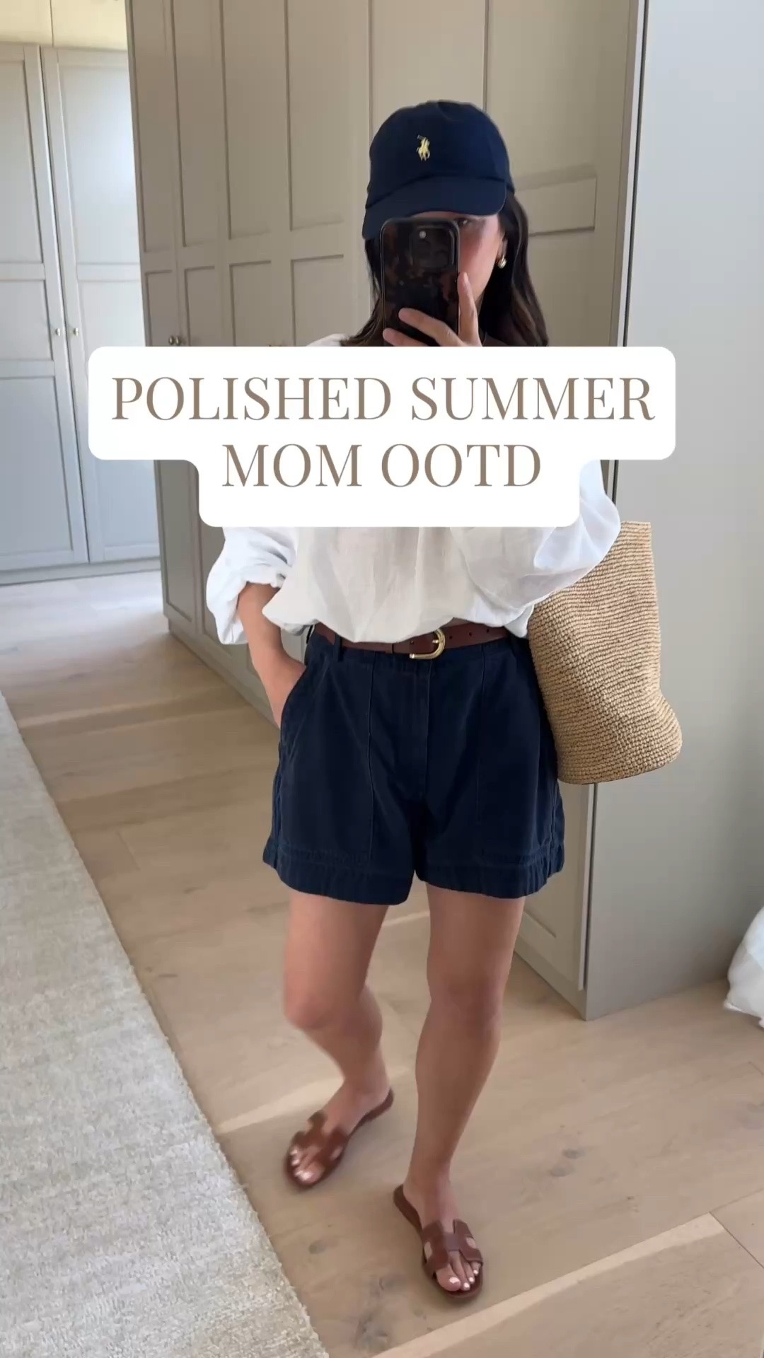 Another go-to outfit formula - white top and shorts. I typically wear flats or sandals and will even do a hat to
Pair with the feminine top. 

Aritzia top xs
Everlane shorts 2 but run tts
Hermes Oran sandals 35
Jcrew bucket bag
Polo hat
Dorsey James Necklace  15”
Dorsey Maxwell earrings

summer outfits, summer style, petite style

#LTKmomlife #LTKootd #LTKPetite