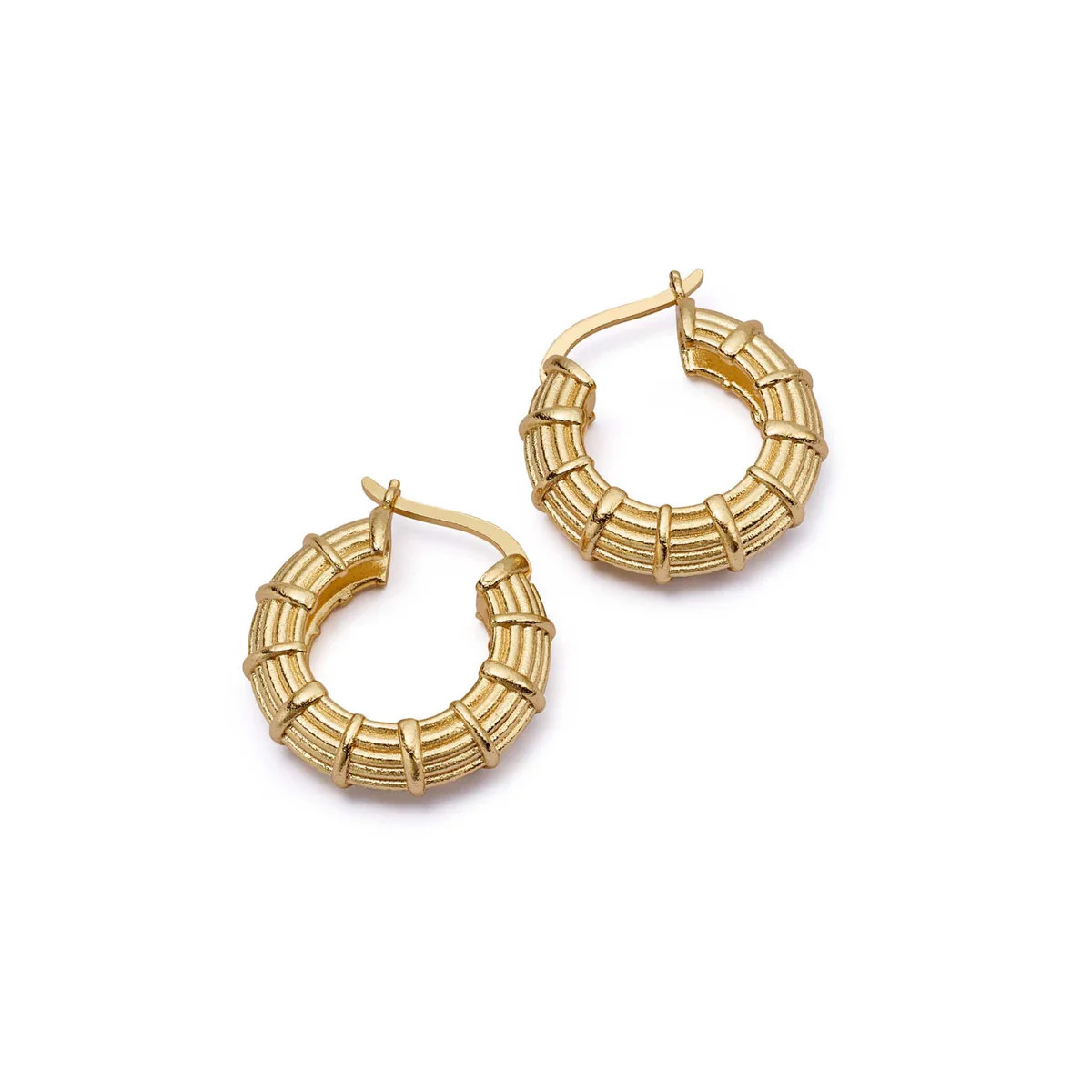 Apollo Midi Hoops 18ct Gold Plate | Daisy London Jewellery