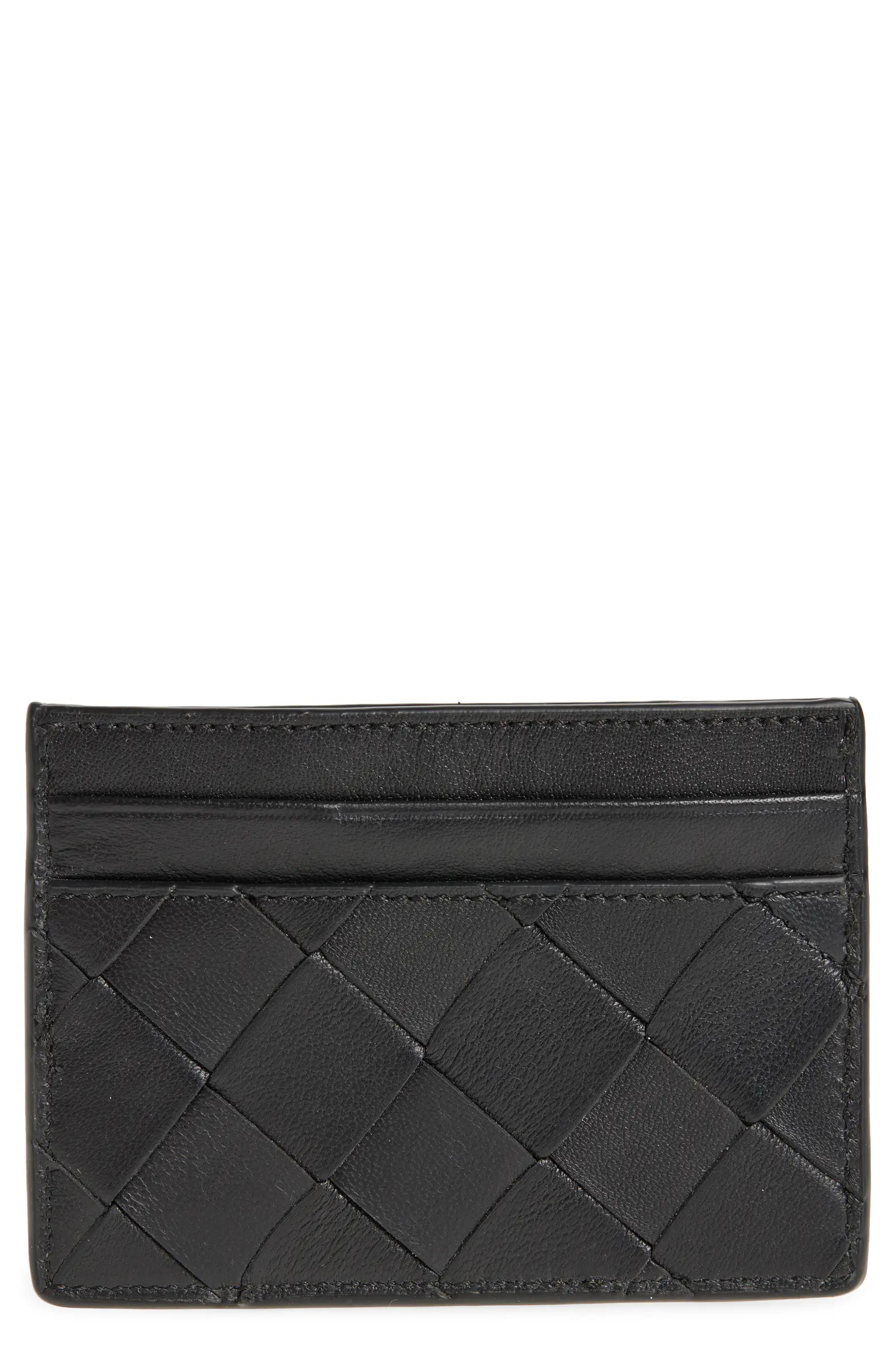Nordstrom Woven Leather Card Case | Nordstrom | Nordstrom