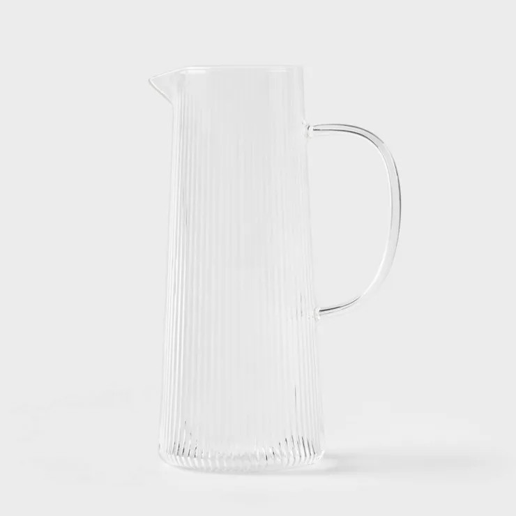 Ribbed Glass Pitcher Clear - Threshold™ | Target
