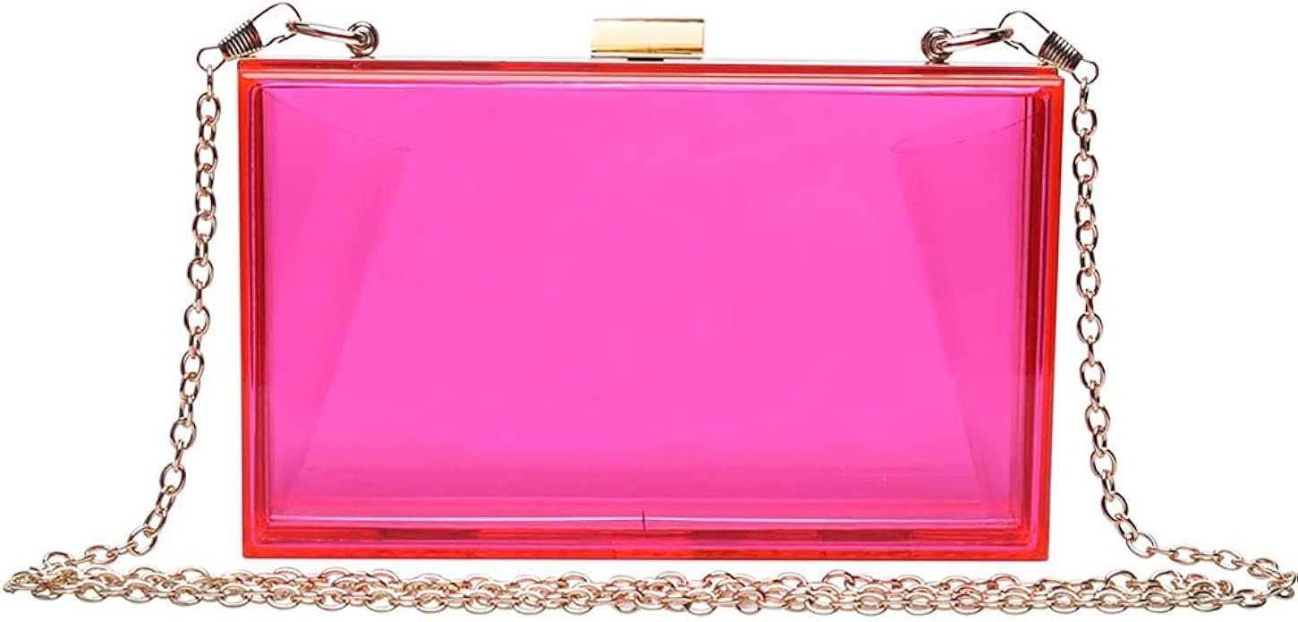 BUBYVV Women Clear Purse, Acrylic Evening Clutch Bag, Women Clear Purse Bag,Transparent Crossbody... | Amazon (US)