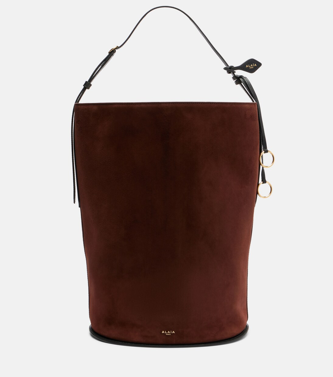 Hip Large leather-trimmed suede bucket bag | Mytheresa (US/CA)
