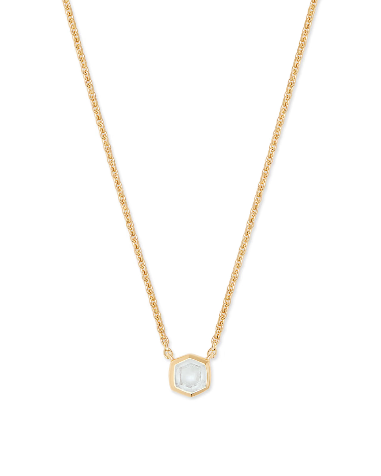 Davie 18k Gold Vermeil Pendant Necklace in Rock Crystal | Kendra Scott
