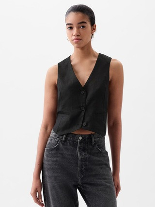 Linen-Cotton Vest | Gap (US)