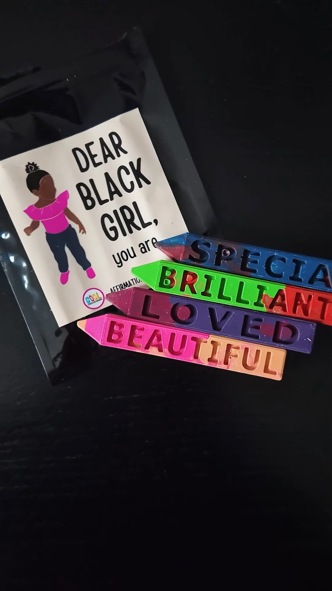 Affirmation crayons from a Black Owned Business, Cool Creations! @Etsy has a BHM landing page with all of these goodies ♥️

#LTKKids #LTKBump #LTKBaby