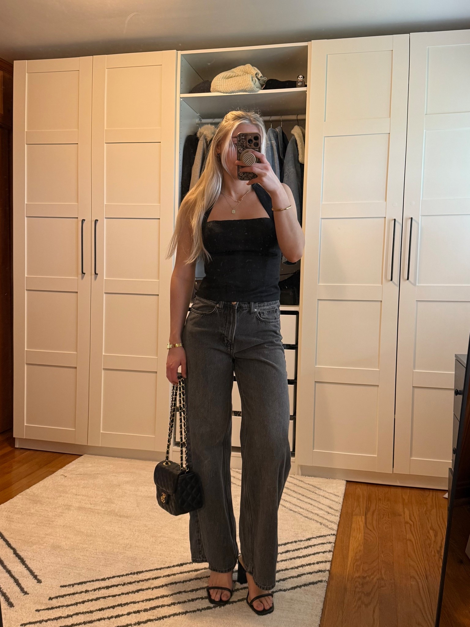 Loose jeans, wide leg, halter top, linen top, whisper top, aritzia, trendy outfit, spring outfit, going out 

#LTKgrwm #LTKdayinmylife #LTKootd