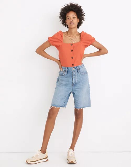 Baggy Denim Bermuda Shorts in Cedarcroft Wash | Madewell