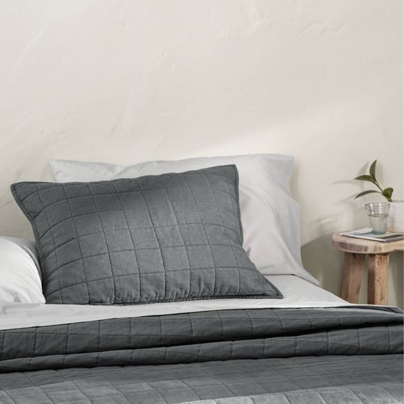 Heavyweight Linen Blend Quilted Pillow Sham - Casaluna™ | Target