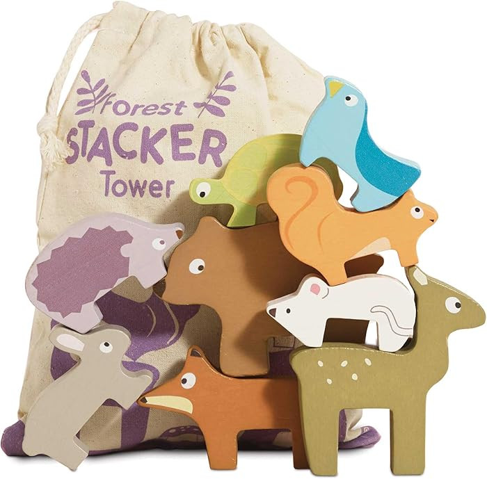 Le Toy Van - Wooden Petilou Forest Stacker Puzzle & Bag Educational Balancing Activities Toy | Gr... | Amazon (US)