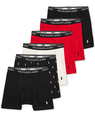 Polo Ralph Lauren Men's Classic Fit Boxer Briefs, 5+1 Bonus Pack - Macy's | Macy's