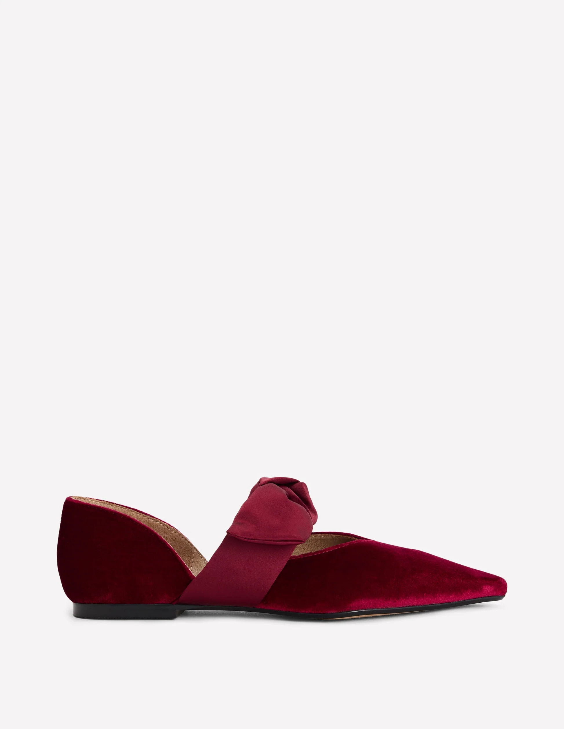 Bow Two Part Flats-Black | Boden (US)