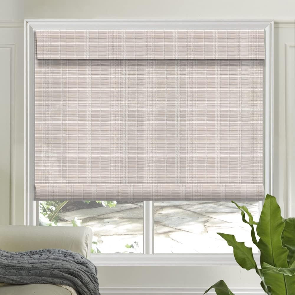 Letau Cordless Wood Window Shades Blinds, Bamboo Light Filtering Roller Shades, Color 17 | Amazon (US)