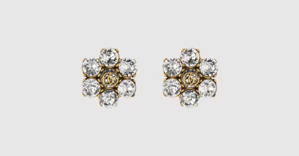Crystal Double G earrings | Gucci (EU)