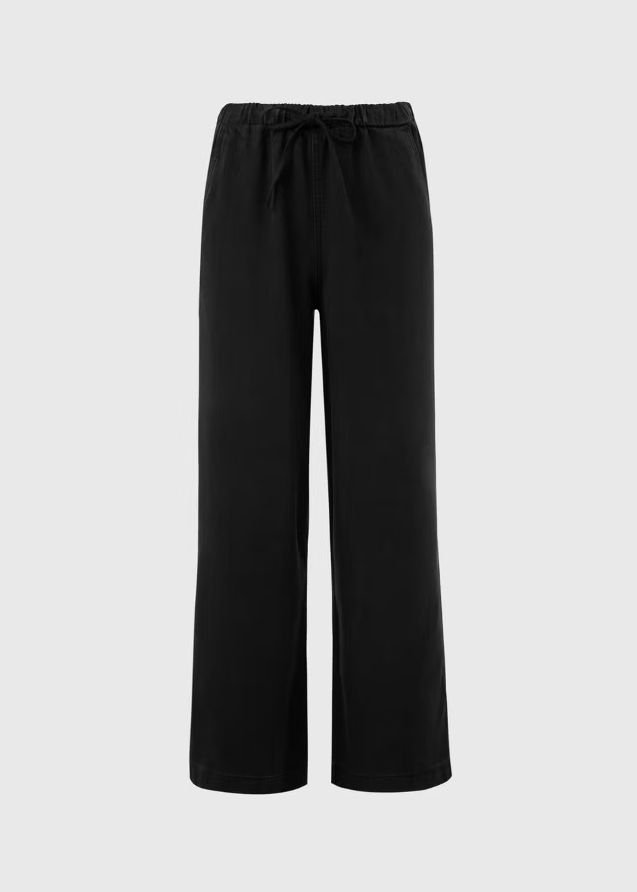 Black Comfort Fit Wide Leg Jeans | Matalan (UK)
