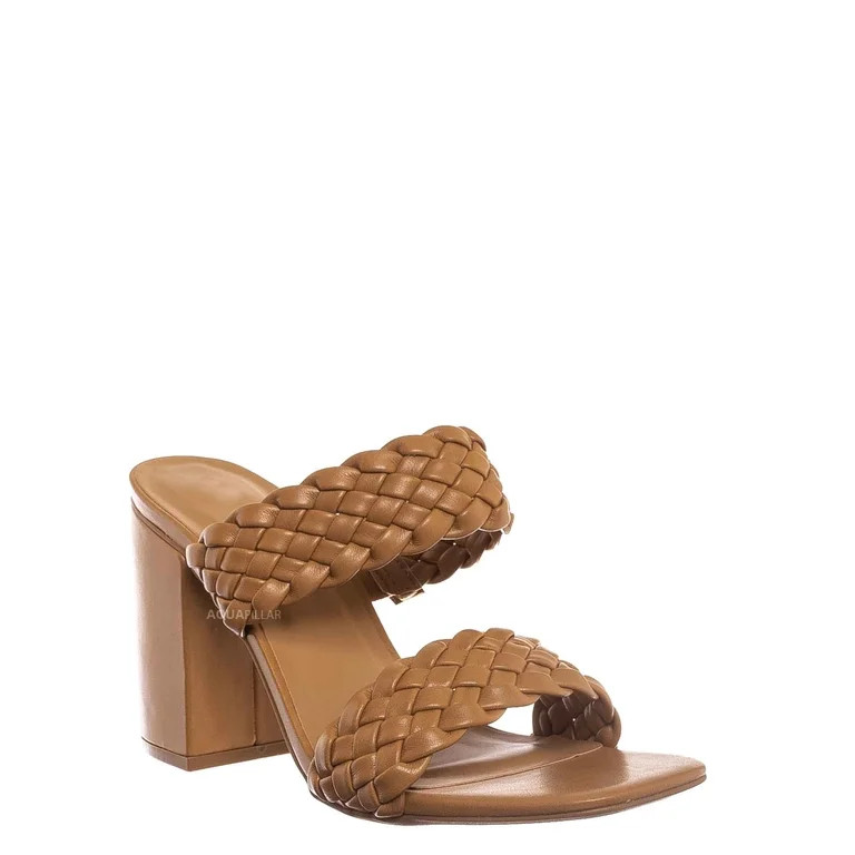 Thin Woven Block Heel Slide - Women Slipper Shoes | Walmart (US)