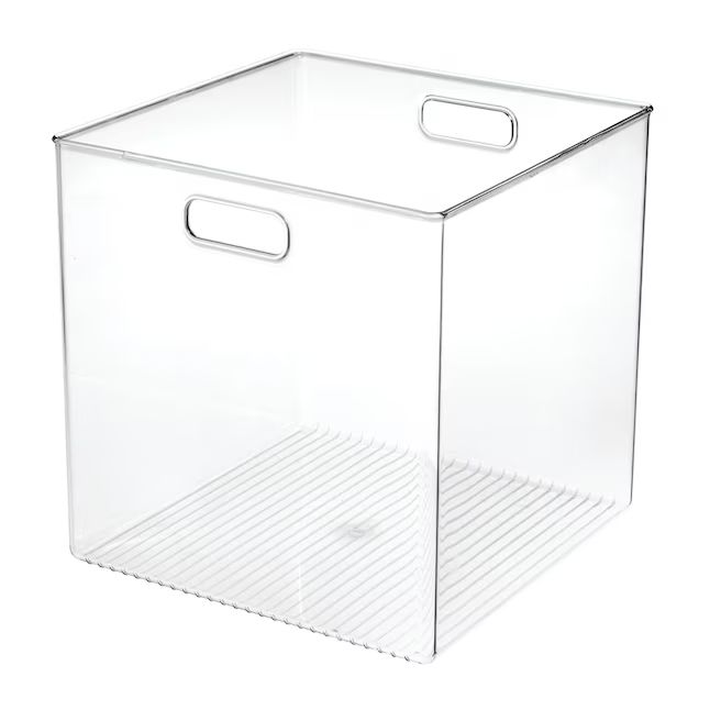 Style Selections 12-in W x 12-in H x 12-in D Clear Plastic Bin | Lowe's