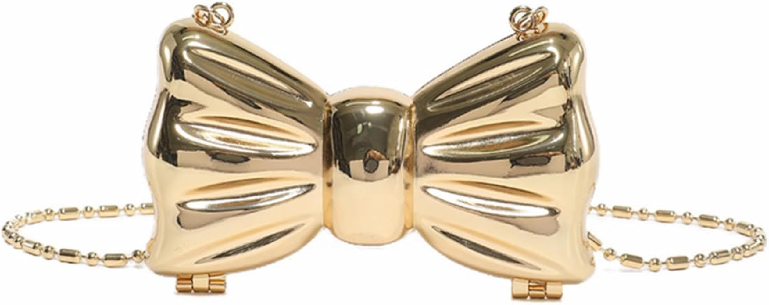 Mini Women Metallic Bow Evening Clutch Bowknot Metal Handbag Cute Lipstick Bag Purse Chain Should... | Amazon (US)