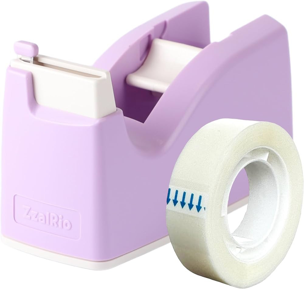 Cute Safety Tape Dispenser (Purple) 1" Core - Easy, One-Hand Use Tape Roller with Hidden Blade an... | Amazon (US)