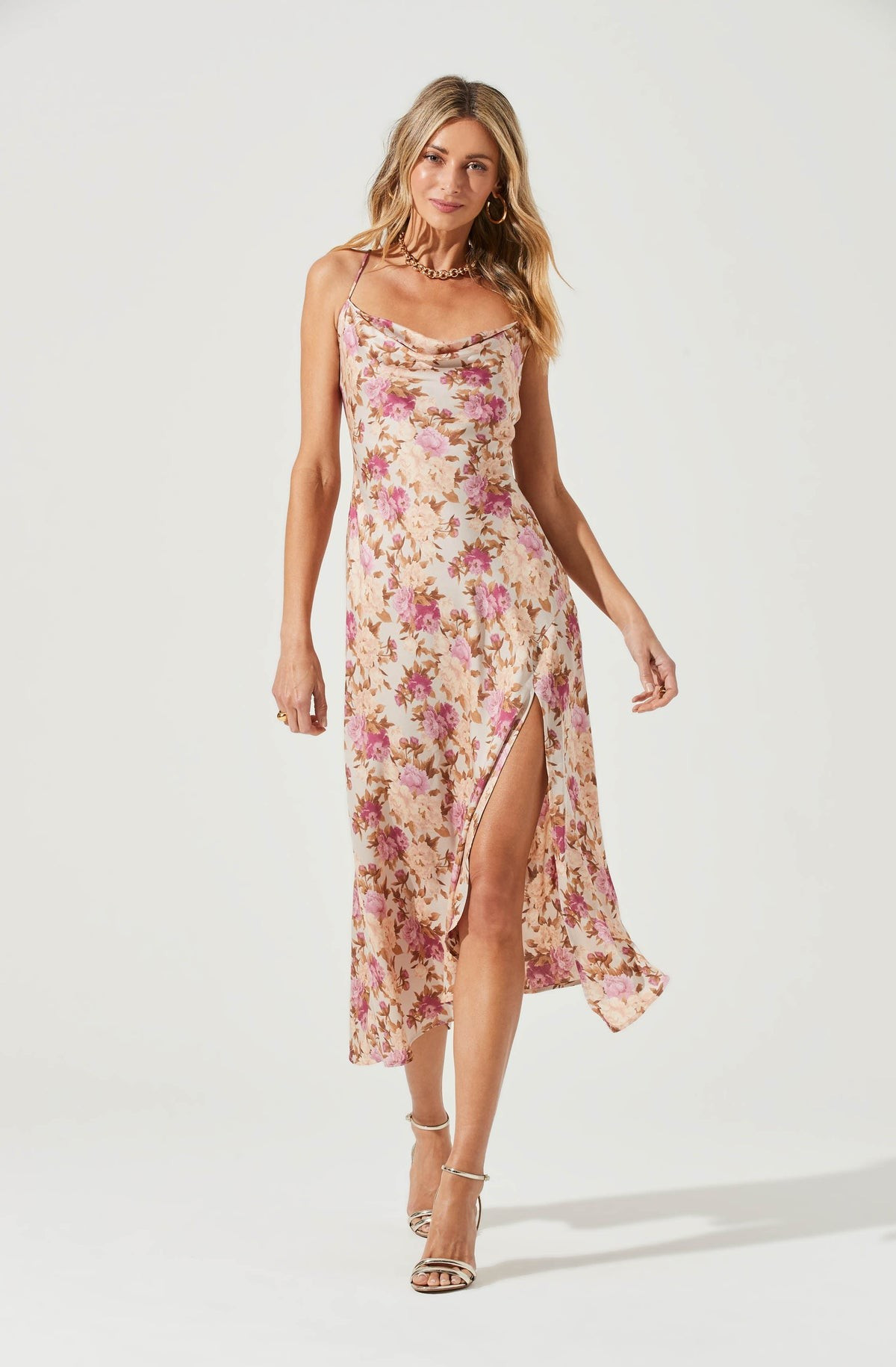 Gaia Floral Midi Dress | ASTR The Label (US)