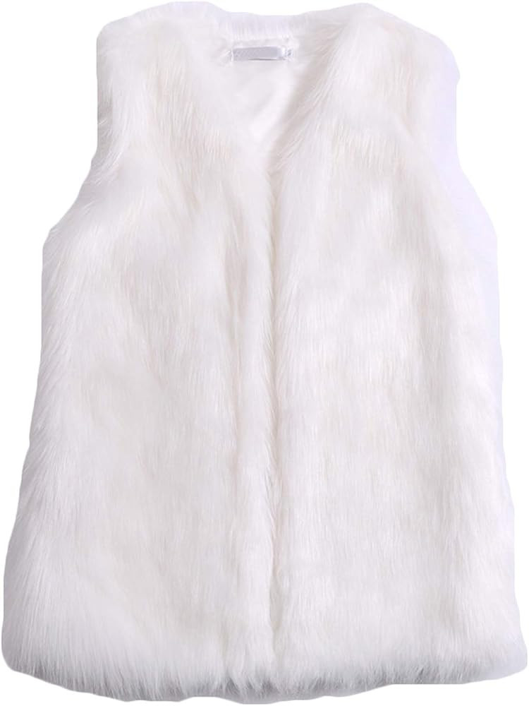 Women's Faux Fur Vest Coat Sleeveless Jacket | Amazon (US)