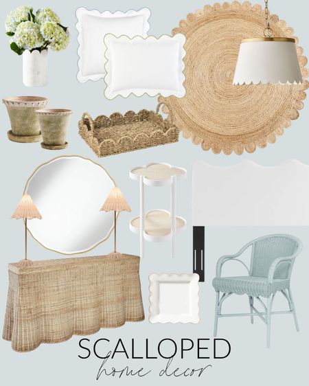 The cutest scalloped home decor finds! This scalloped marble wine chiller, scalloped rug, wavy mirror, scalloped console table, scalloped tray, scalloped armchair, scalloped planter and more all work so well with a coastal or grandmillennial decorating style! See even more finds here: https://lifeonvirginiastreet.com/scalloped-home-decor/.
.
#ltkhome #ltkseasonal #ltksalealert #ltkfindsunder50 #ltkfindsunder100 #ltkstyletip spring decor, scalloped decor, wavy edge decor

#LTKhome #LTKSeasonal #LTKsalealert