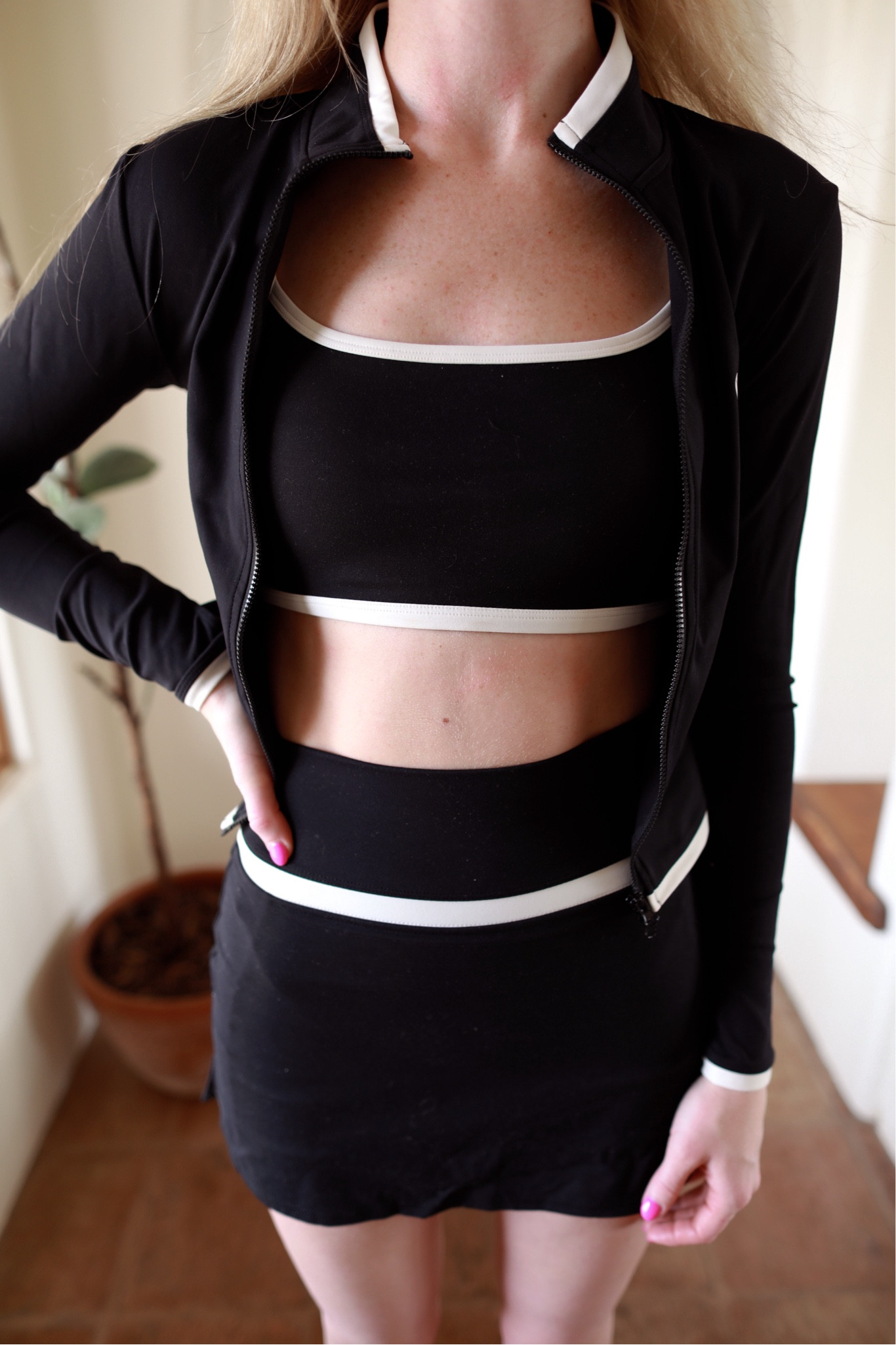 Feminine, functional, and ready for anything 🤍🖤 This black & white sports bra, skort, and jacket set from @astoriaactivewear is giving effortless confidence—whether you’re on the move or just want to look that good.


Black & white activewear set, sporty yet feminine, skort with built-in shorts, supportive sports bra, lightweight jacket, perfect for workouts or athleisure. Shop this chic, functional set.

If you’re between sizes, size up! I am wearing a small in all items. 



#LTKFindsUnder100 #LTKActive #LTKFindsUnder50