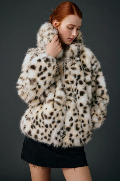 UO Sloanne Faux Fur Zip-Up Hooded Jacket | Urban Outfitters (US and RoW)