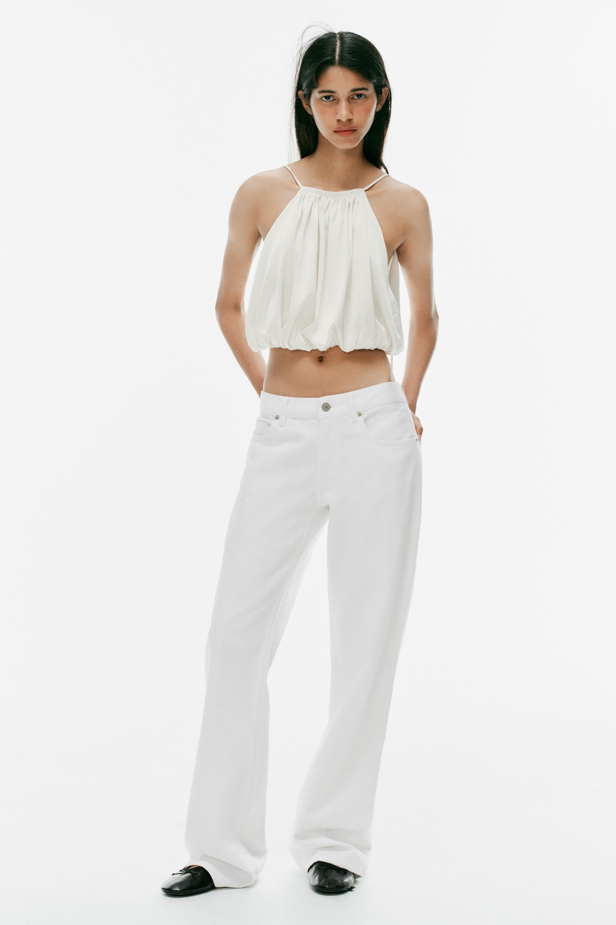 SATIN BALLOON CROP TOP | Zara US