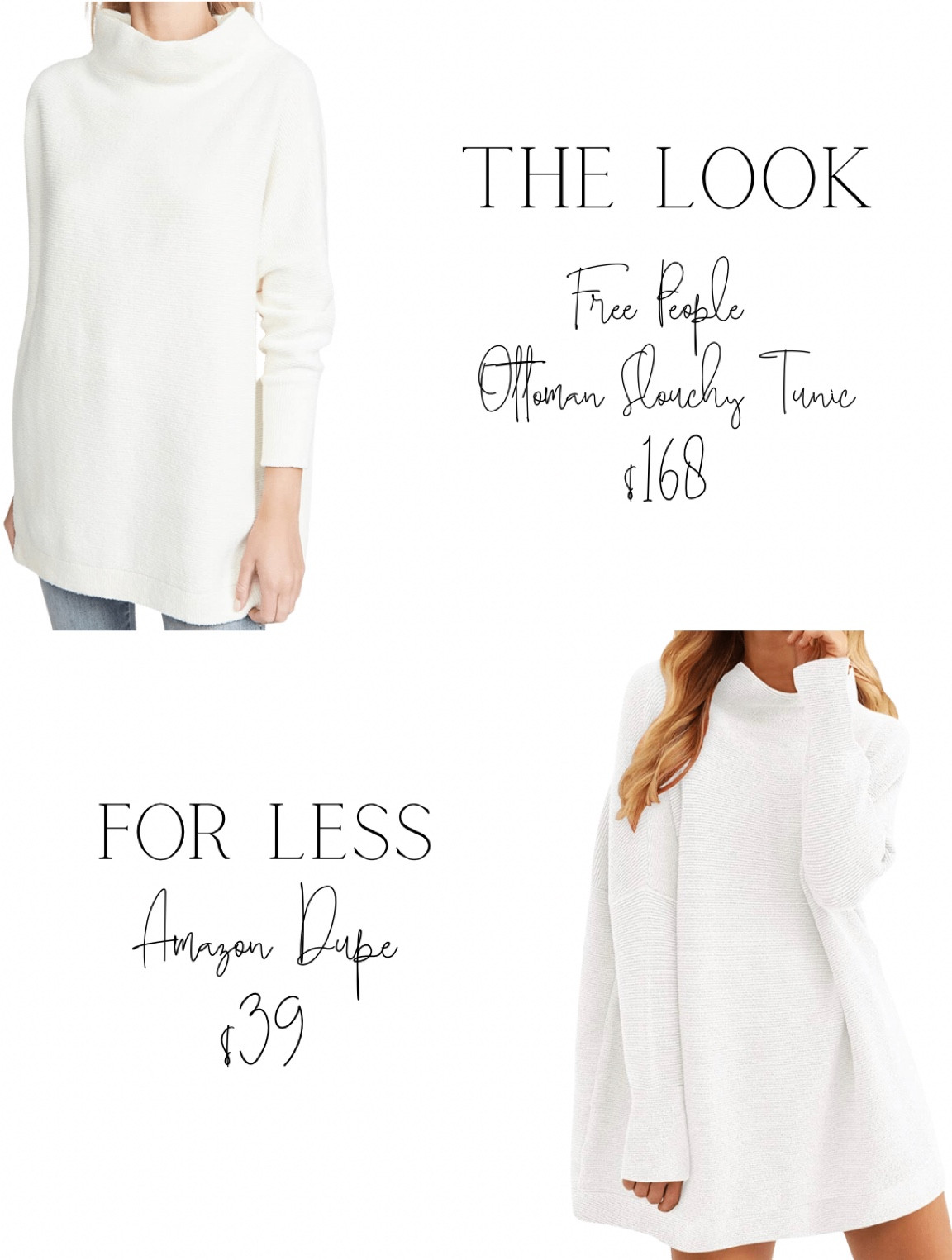 LOOK FOR LESS! Free People slouchy sweater tunic dupe on Amazon! only $39!
Amazon finds / fall fashion / fall outfit / sweater / Free People dupe

#LTKstyletip #LTKSeasonal