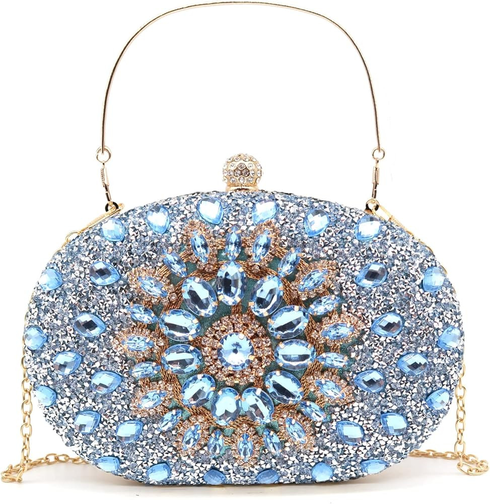 Crbeqabe Rhinestone Evening Clutch Bag for Women Bridal Diamonds Clutch Purses Wedding Purse Prom Co | Amazon (US)