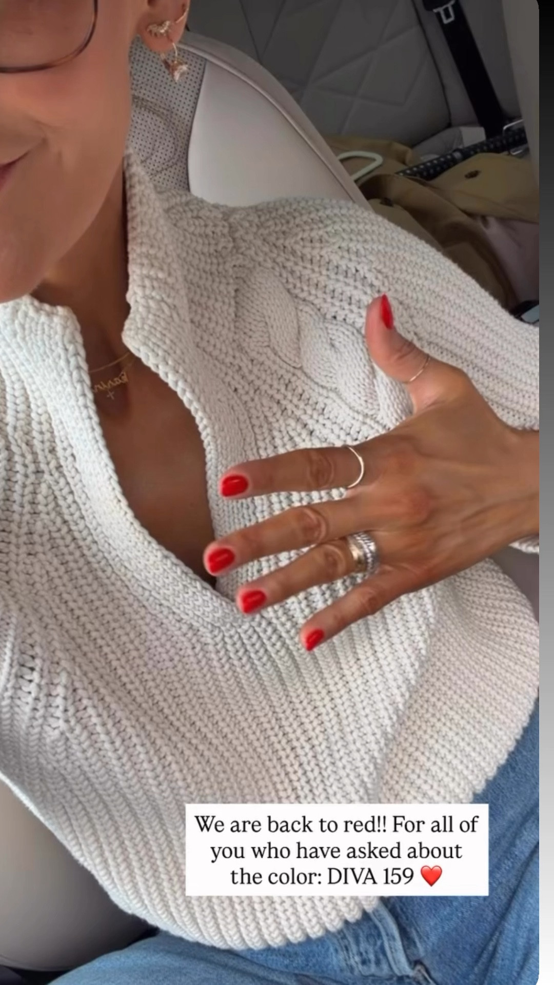 Knit size xs and jeans xs, easy Saturday morning outfit - polish is Mi Amor Diva #159

#LTKOver40 #LTKootd #LTKBeauty