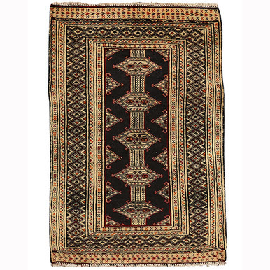 3' 5'' x 2' 4'' Turkmen Authentic Persian Hand Knotted Area Rug - 110153 | Los Angeles Home of rugs