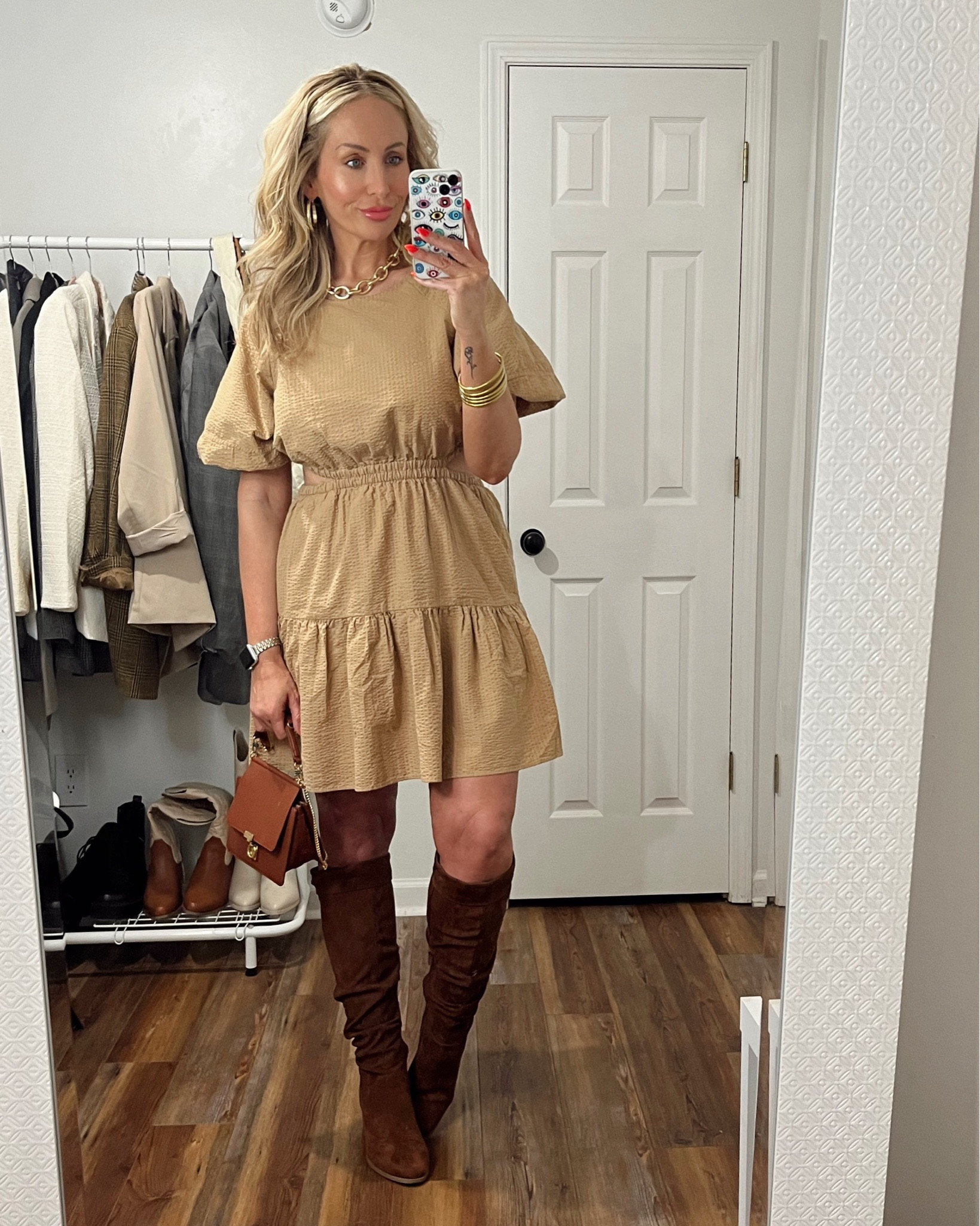 Birthday dinner outfit. I thrifted this Madewell dress last year & a friend gifted me this Polene bag 🤎
.
.
.
#madewelldress #polene #polenebag #kneeboots #datenightootd #birthdayoutfit #midsize #midsizeoutfits 

#LTKFindsUnder50 #LTKStyleTip #LTKMidsize