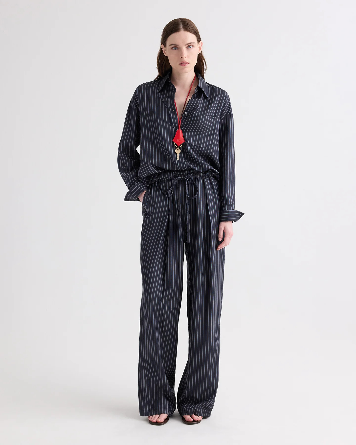 PJ Pant in Evening Stripe on Silk | TWP