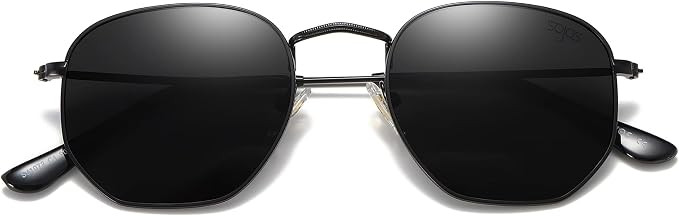 SOJOS Square Polarized Sunglasses Women Men Hexagonal Polygon SJ1072,Small | Amazon (US)