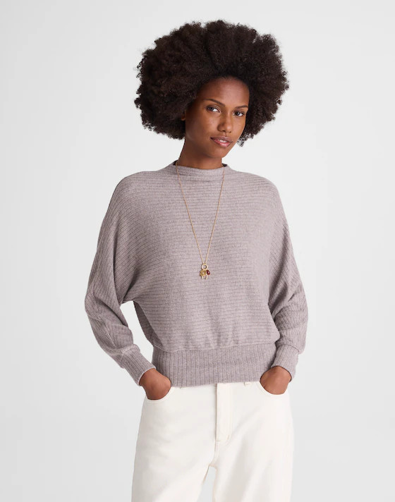 Mockneck Dolman-Sleeve Top | Madewell