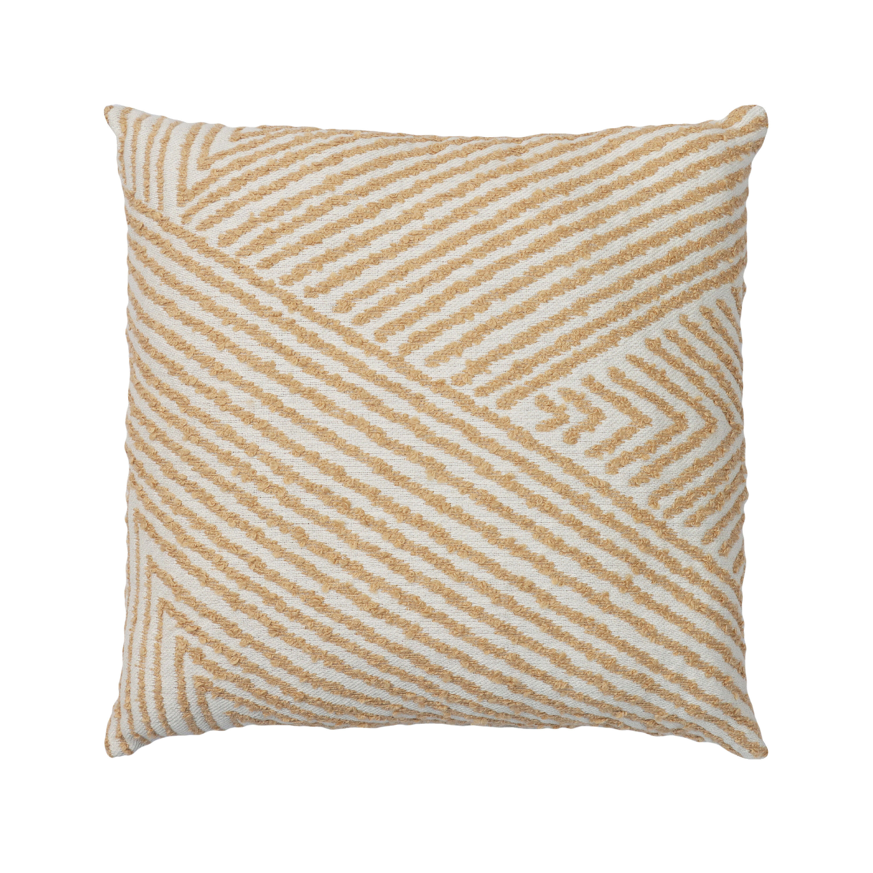 Origin 21 Geometric Neutral Square (no theme) Throw pillow Polyester in White | 11637005 | Lowe's