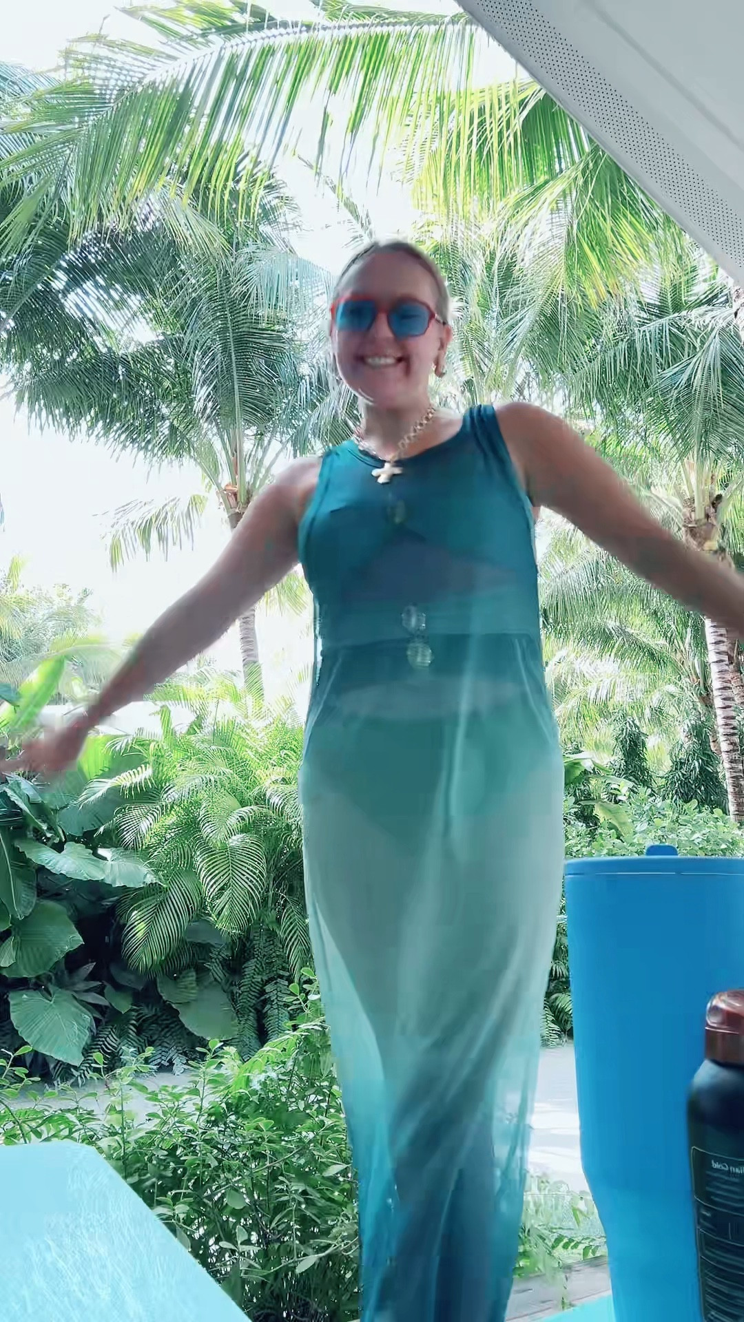 Pool ootd! I’m OBSESSED with this SHEIN swimsuit !!! 🩵💚🩵🍋‍🟩🍋‍🟩

#LTKTravel #LTKWatchNow #LTKSwim
