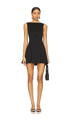 ALL THE WAYS Sonya Flare Mini Dress in Black from Revolve.com | Revolve Clothing (Global)