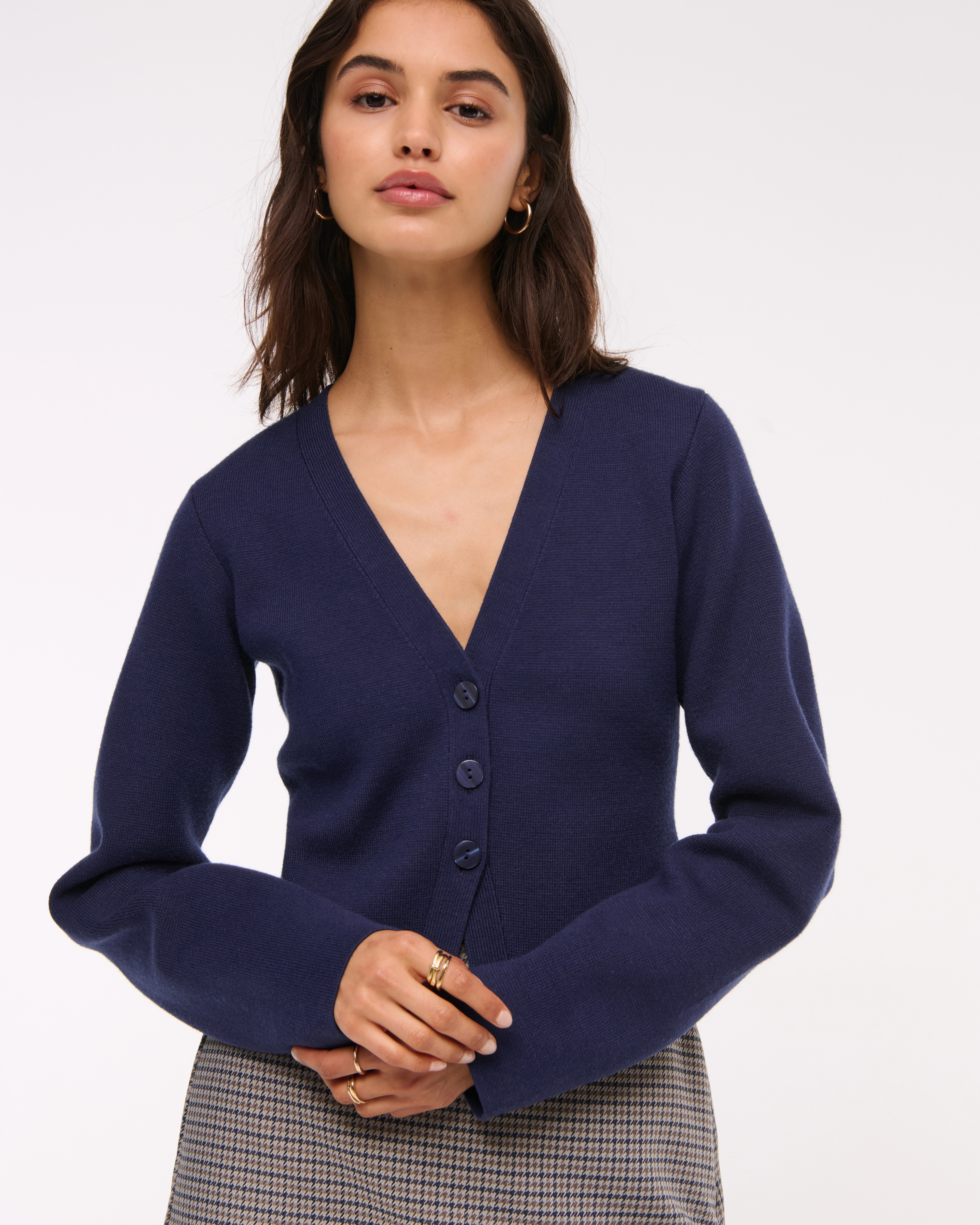 LuxeLoft Rounded Sleeve Cardigan | Abercrombie & Fitch (US)