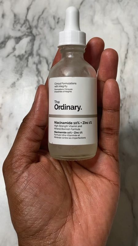 Why I use and like the The Ordinary Niacinamide 10% + Zinc 1% Serum 

Claims
✅ Boosts skin brightness
✅ Improves skin smoothness 
✅ Reinforces the skin barrier over time
✅ Helps reduce signs of congestion and visible sebum activity (oil control)

What I Like
✅ My pores are less visible
✅ Helped fade scars and dark spots
✅ Helps to quickly shrink the occasional pimple

When I Use It
☀️In the mornings after washing and toning my face
🌙As a spot treatment on pimples day or night 


#LTKbeauty