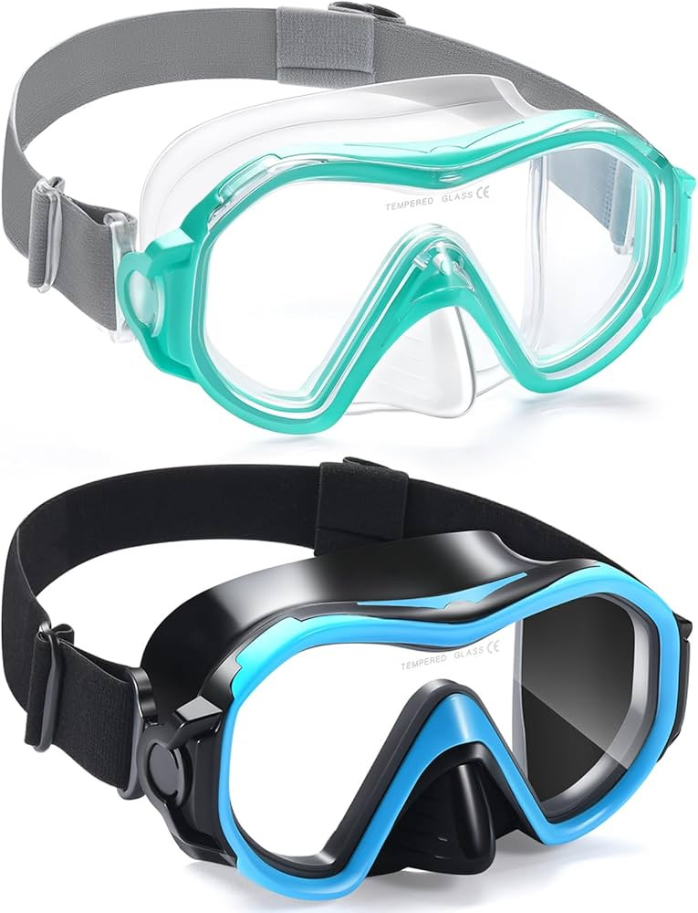 Supertrip Adult Swim Goggles Swimming Goggles with Nose Cover Elastic Fabric Strap Tempered Glass... | Amazon (US)