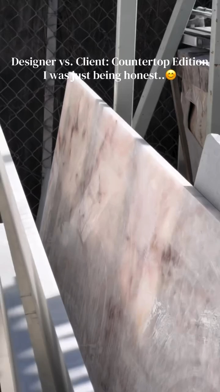 One of the biggest parts of this project is helping my client see beyond the “safe” choice.✨🤭 @nnatalieaguilarr @natalientheaguilars 

#DesignDecisions #CountertopSelection
#homedesign #nubiahome

#LTKHome