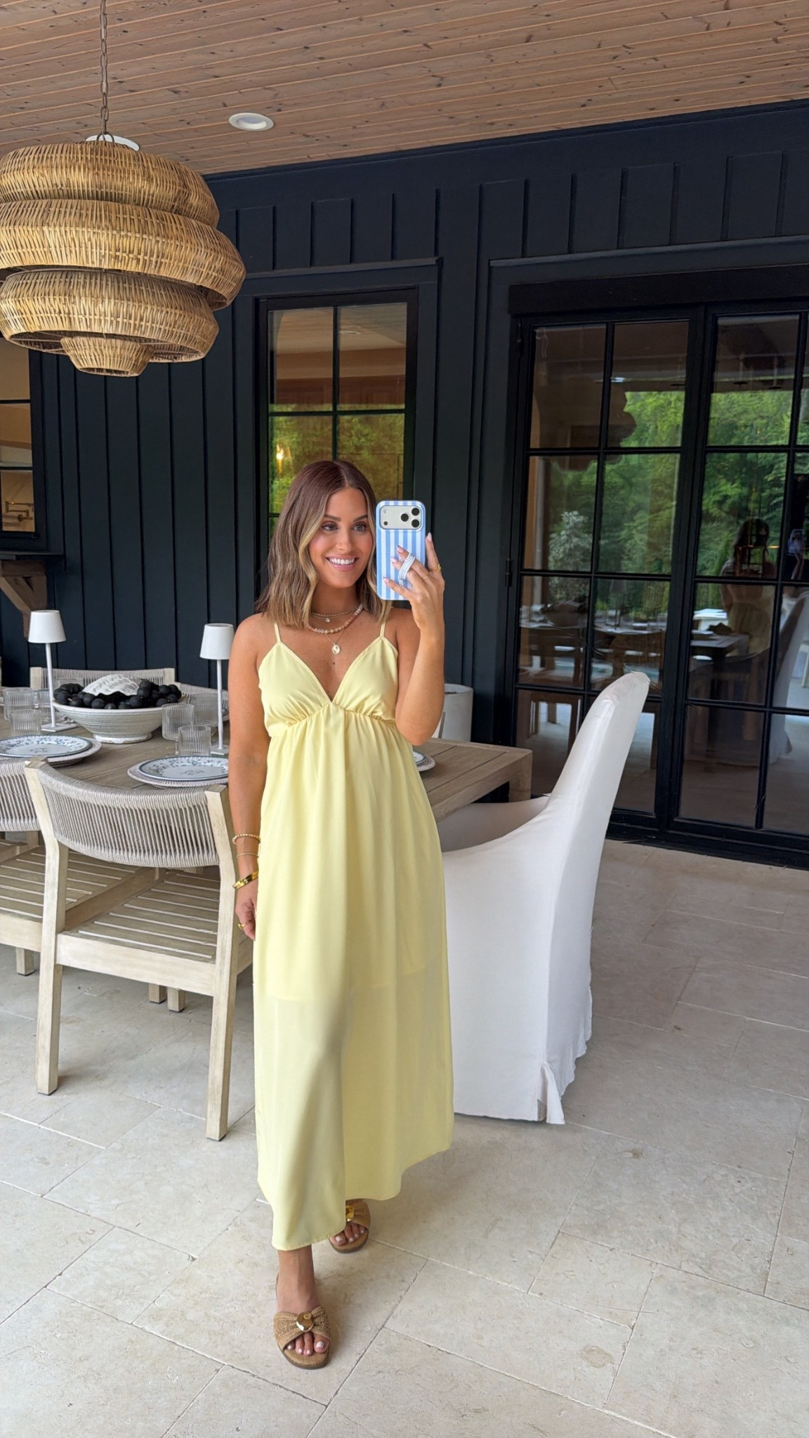 Wearing a small in this yellow maxi dress  from Amazon ☀️ A pretty option for summer vacations or could even dress it up for a summer wedding. It does feature a lower cut, so I am wearing nippies for coverage. Love this color for summer & also has adjustable straps. I’m 18 weeks pregnant & it’s bump friendly! 

#LTKPetite #LTKSeasonal #LTKBump