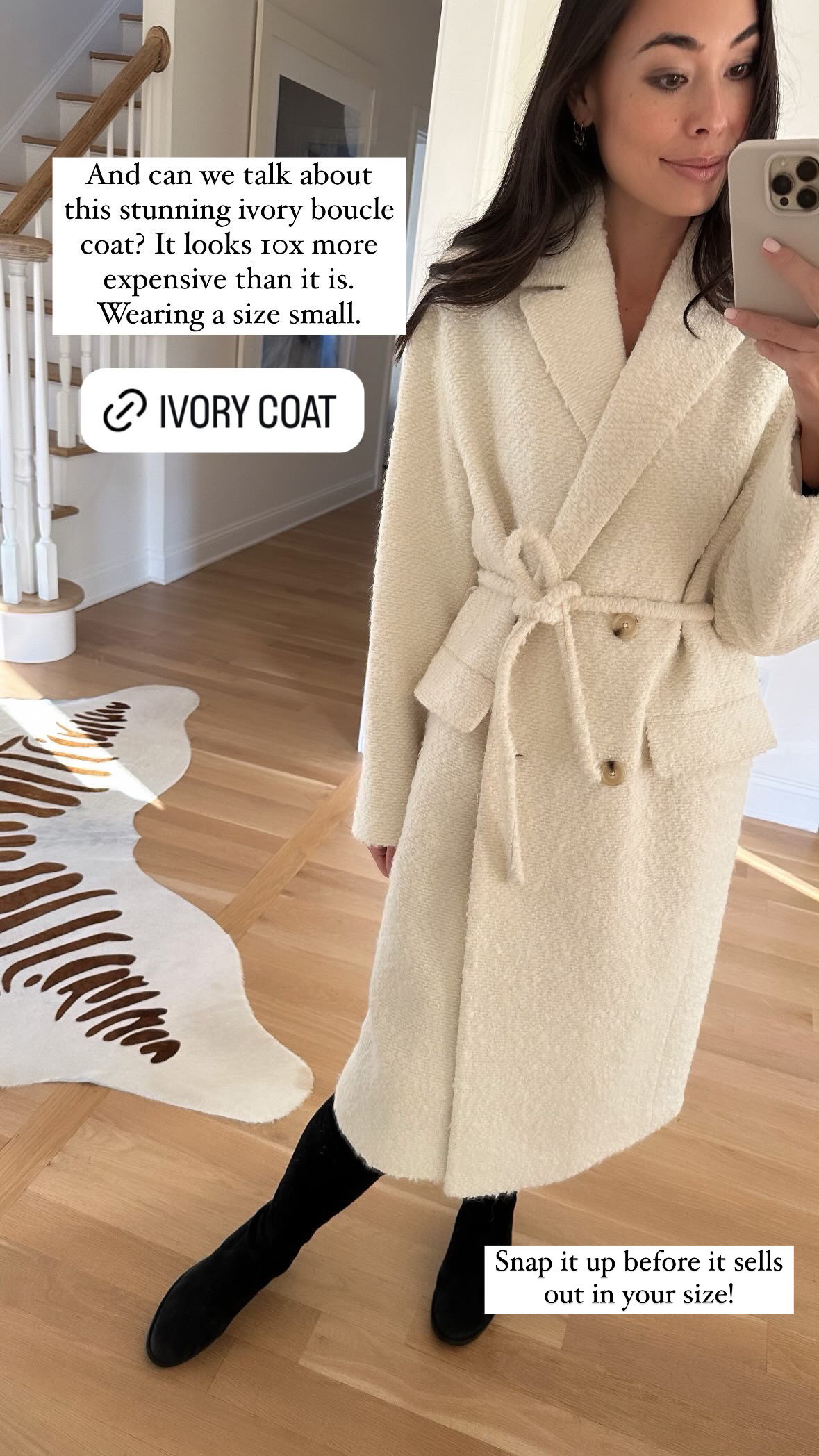 Ivory coat, winter coat. 

#LTKSeasonal #LTKWorkwear #LTKHoliday